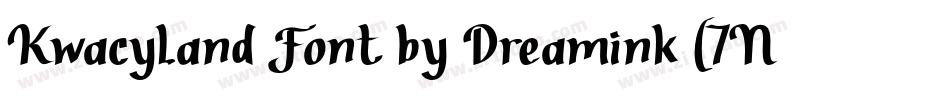 Kwacyland Font by Dreamink (7NTypes)字体转换